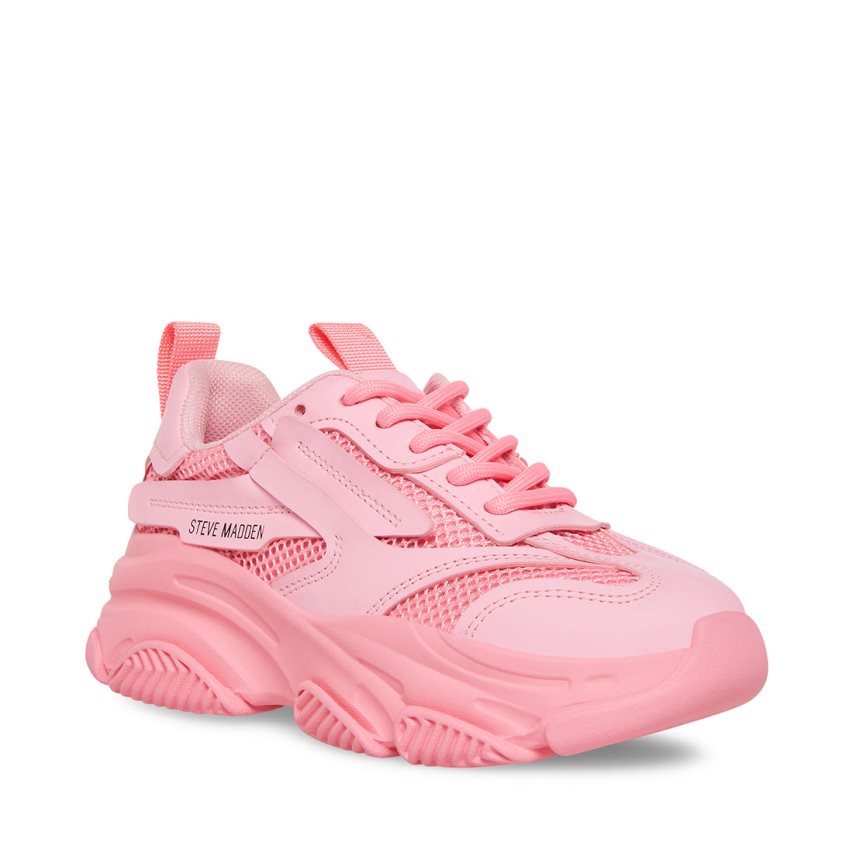 Pink Steve Madden Jpossess Kids' Sneakers | PH 0372ZVI